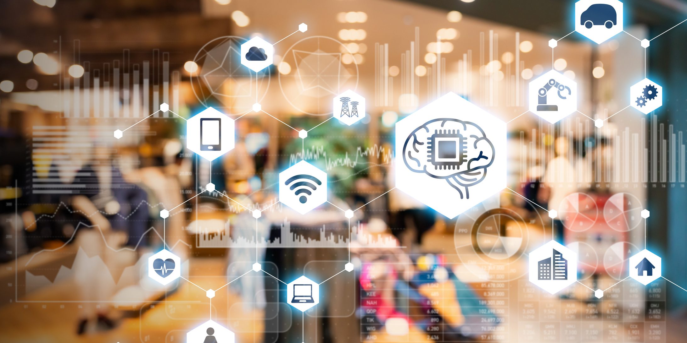 Shop and AI. e-commerce concept.